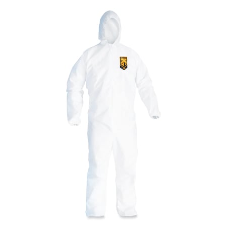 Kleenguard Disposable Coveralls, Medium, MICROFORCE* Barrier SMS Fabric, White, 24 PK KCC49112